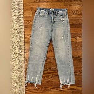 Light wash pistola straight leg high waisted jeans size 27